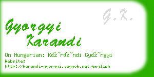 gyorgyi karandi business card